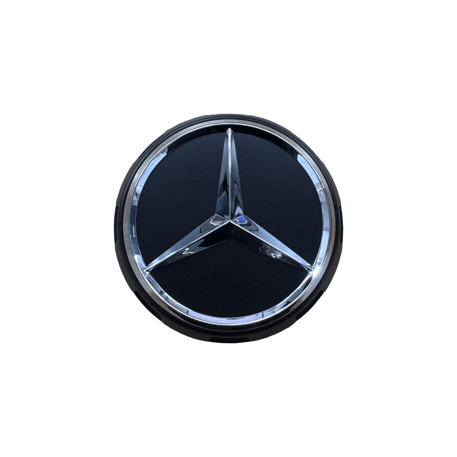 Genuine Mercedes-Benz AMG Satin Black Alloy Wheel Centre Caps X4 A0004000900 - GERMAN PARTS