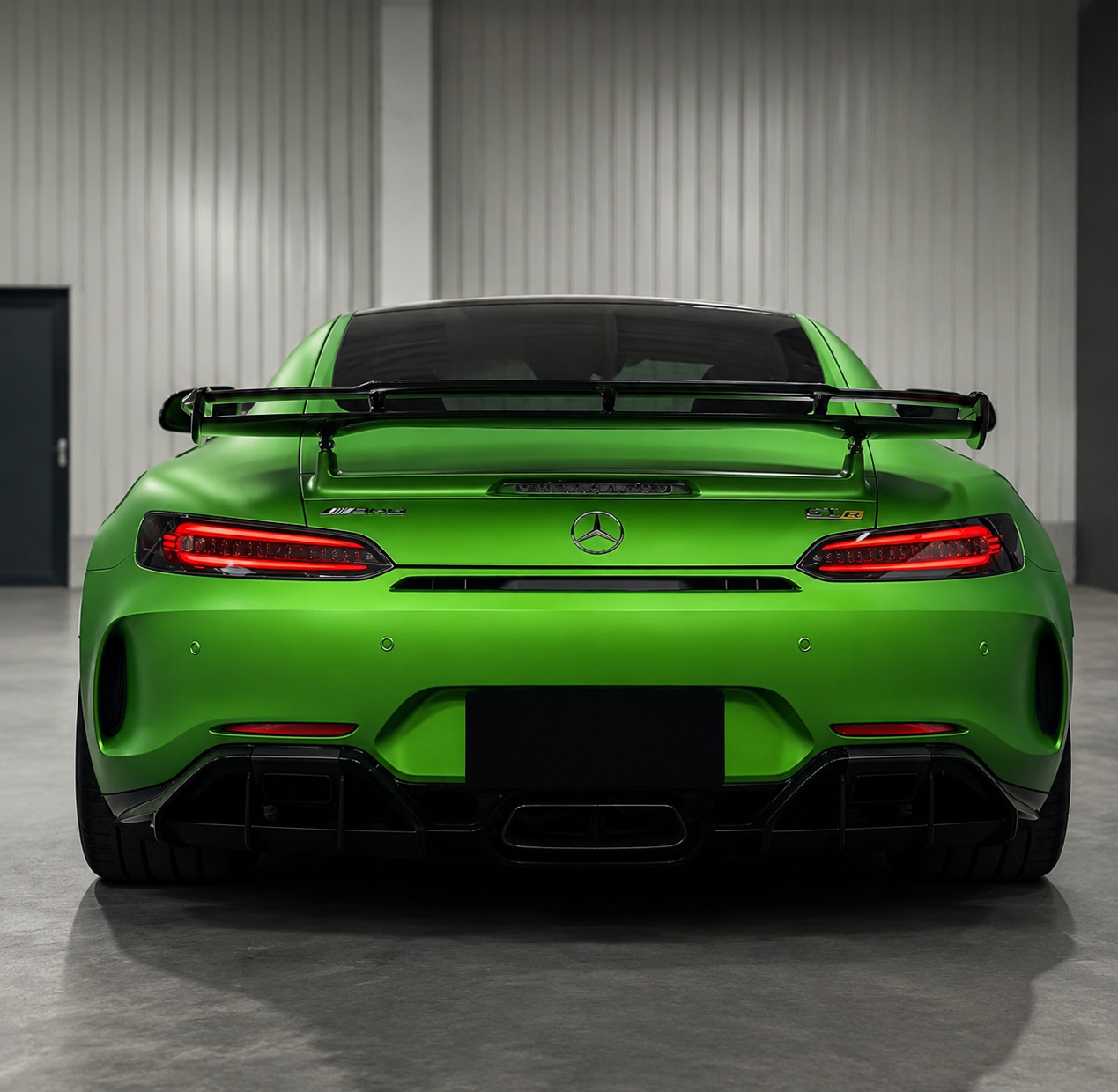 Mercedes AMG GTR R190 C190 Coupe Static Carbon Dual Layered Rear Wing
