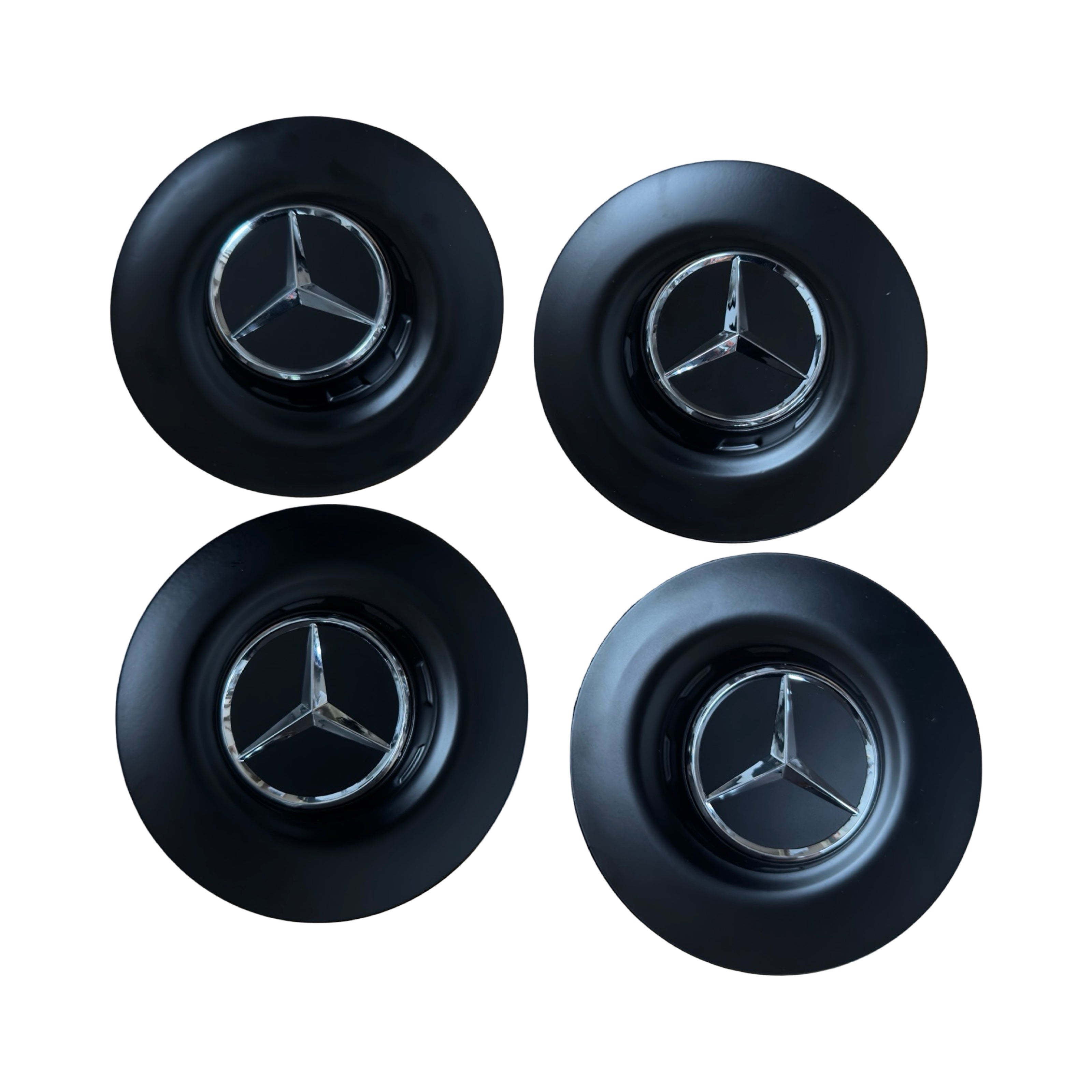 Mercedes AMG Wheel Centre Caps A0004001100 Matte Black