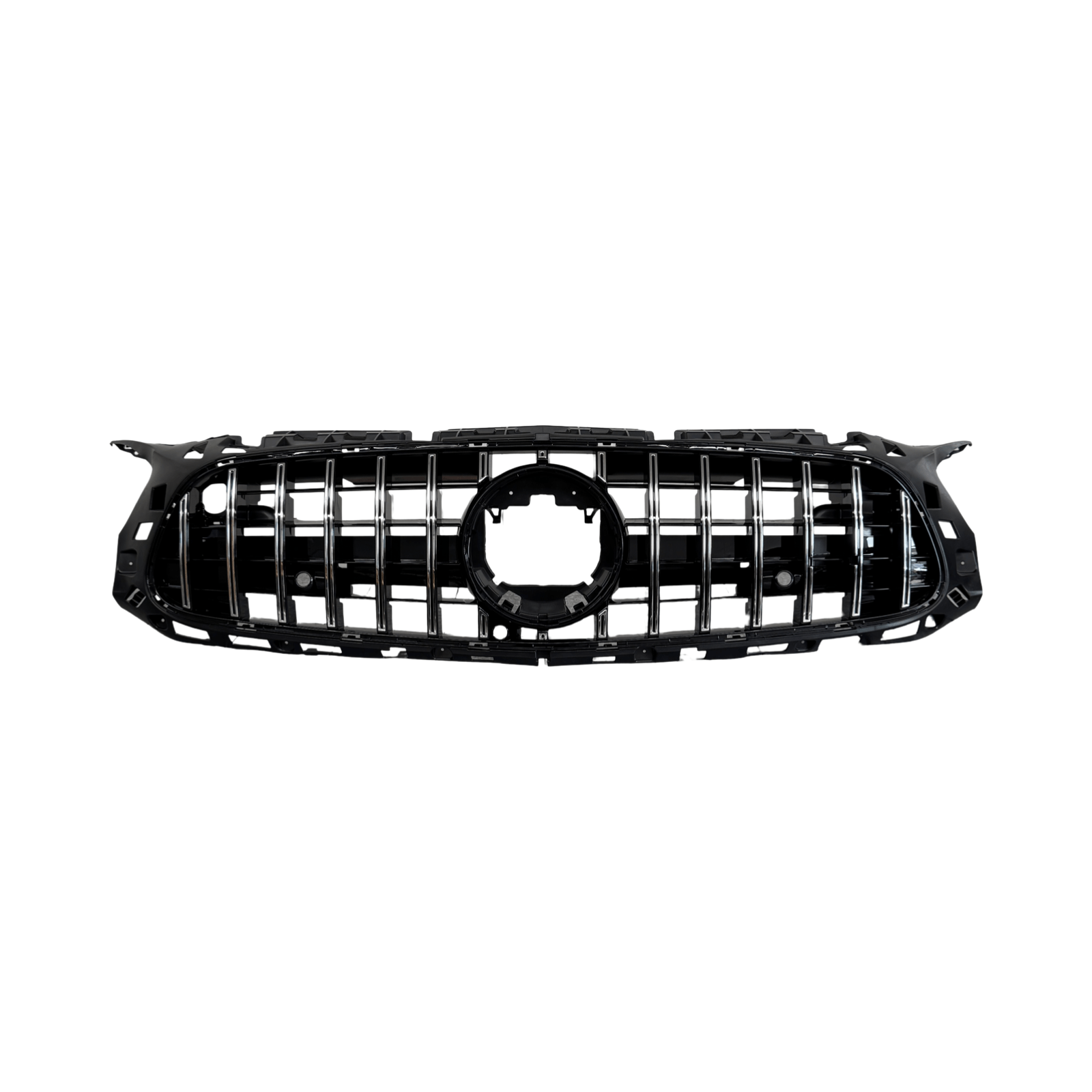 MERCEDES AMG GT R190 C190 PANAMERICANA GRILLE GLOSS BLACK 2017 + - GERMAN PARTS