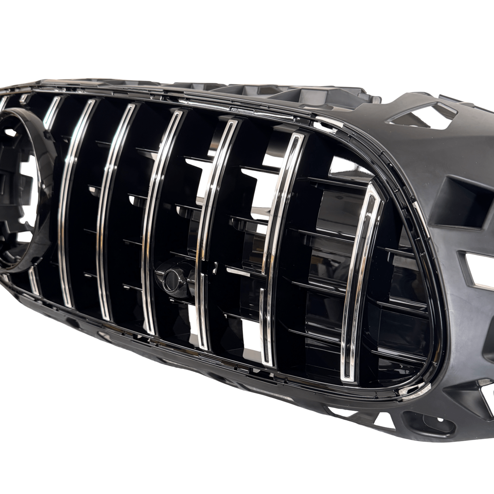 MERCEDES AMG GT R190 C190 PANAMERICANA GRILLE GLOSS BLACK 2017 + - GERMAN PARTS