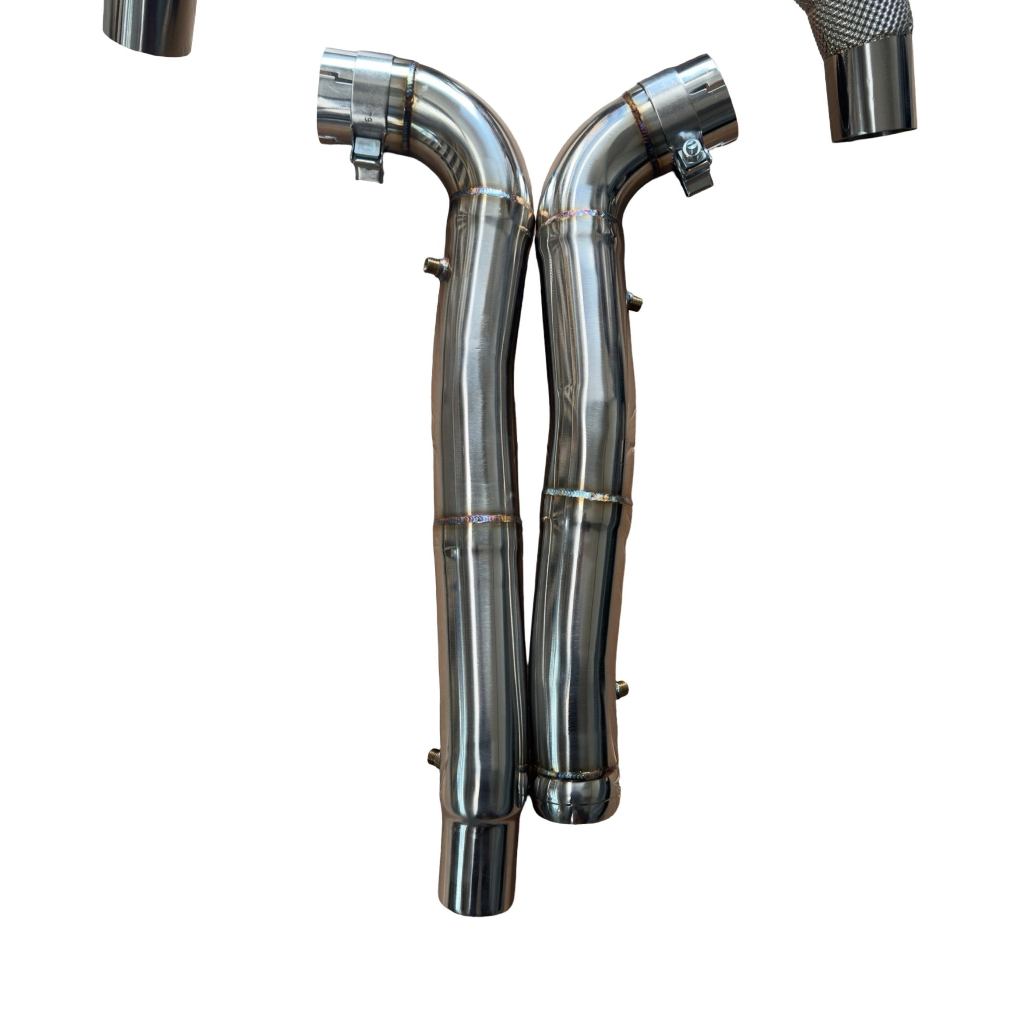 Mercedes AMG GT C190 M178 Heat Shielded 200 Cell Hi-flow Sport Cat Downpipes 2019 - 2022 (OPF VERSION) - GERMAN PARTS