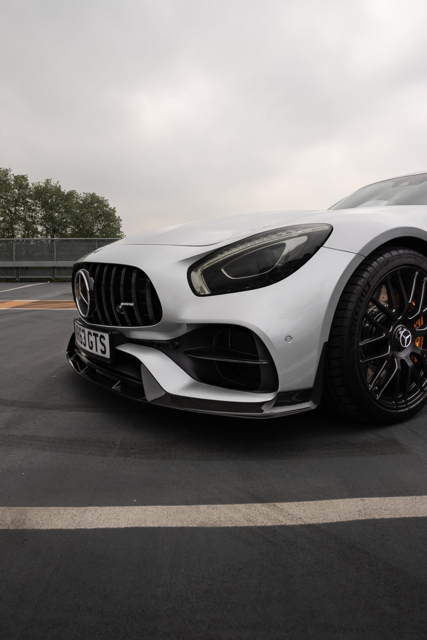 MERCEDES AMG GT R190 C190 PANAMERICANA GRILLE GLOSS BLACK 2017 + - GERMAN PARTS