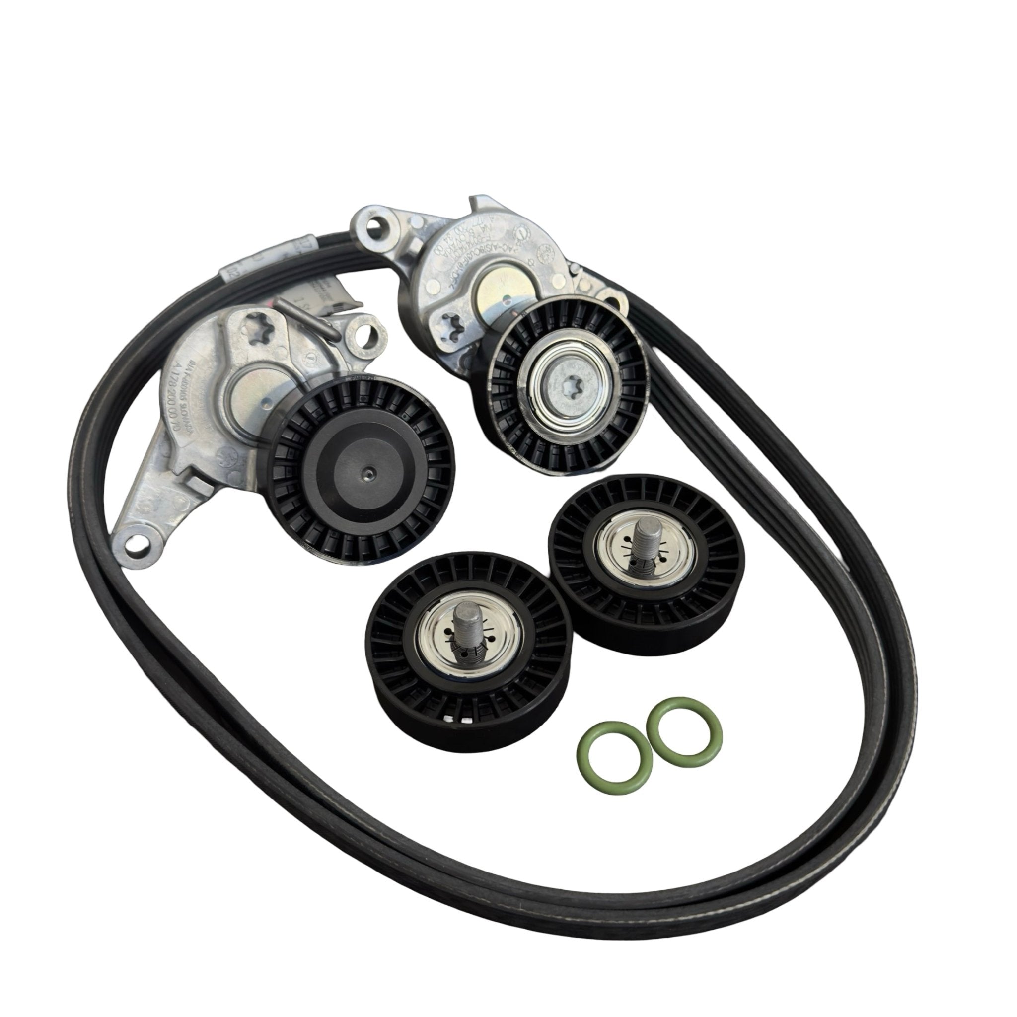 Mercedes AMG GT M178 Belt, Tensioner & Pulley Kit M178 A0039934296 A1772003400 A1782000070 A1772020019 A0129975648 A0039934396 - GERMAN PARTS