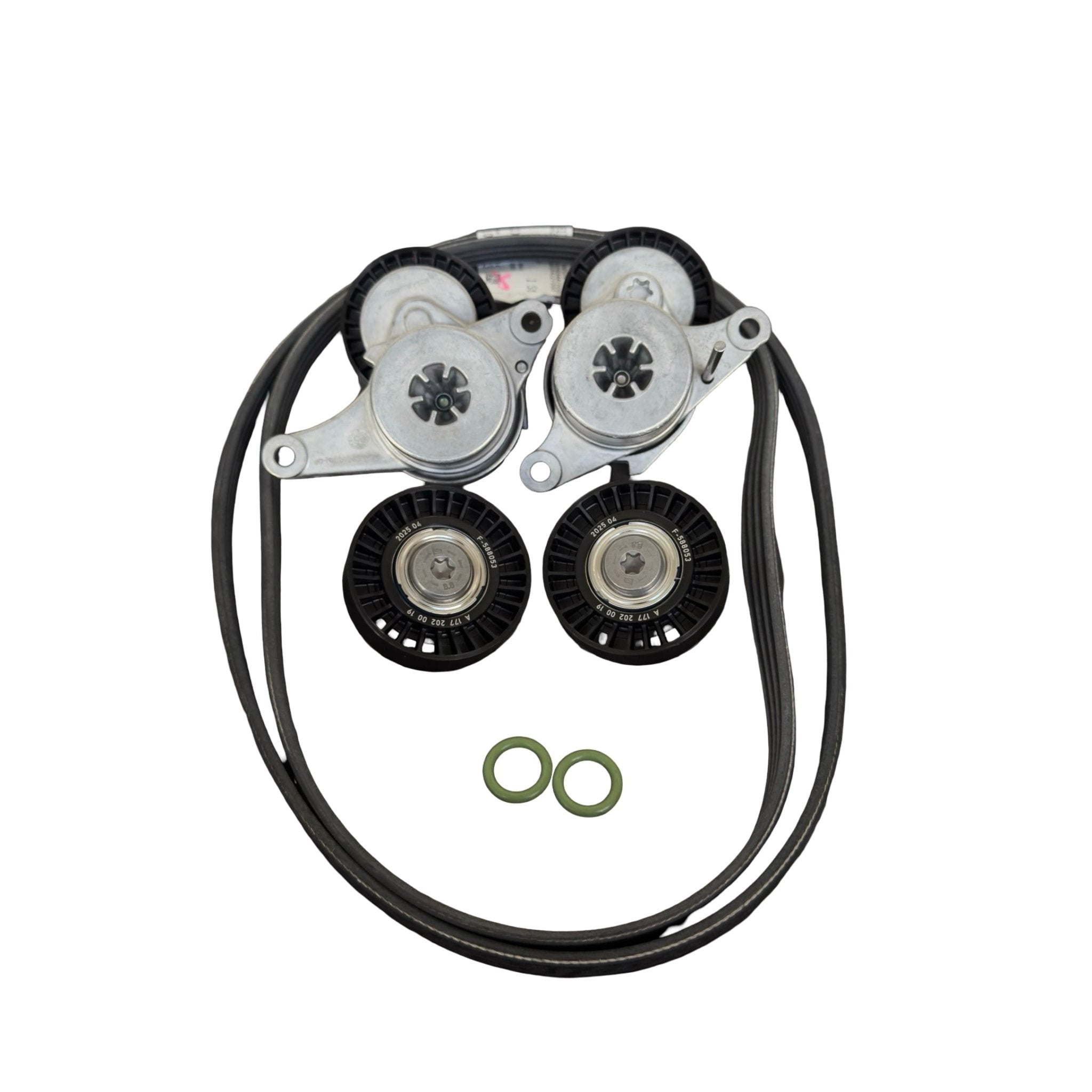 Mercedes AMG GT M178 Belt, Tensioner & Pulley Kit M178 A0039934296 A1772003400 A1782000070 A1772020019 A0129975648 A0039934396 - GERMAN PARTS