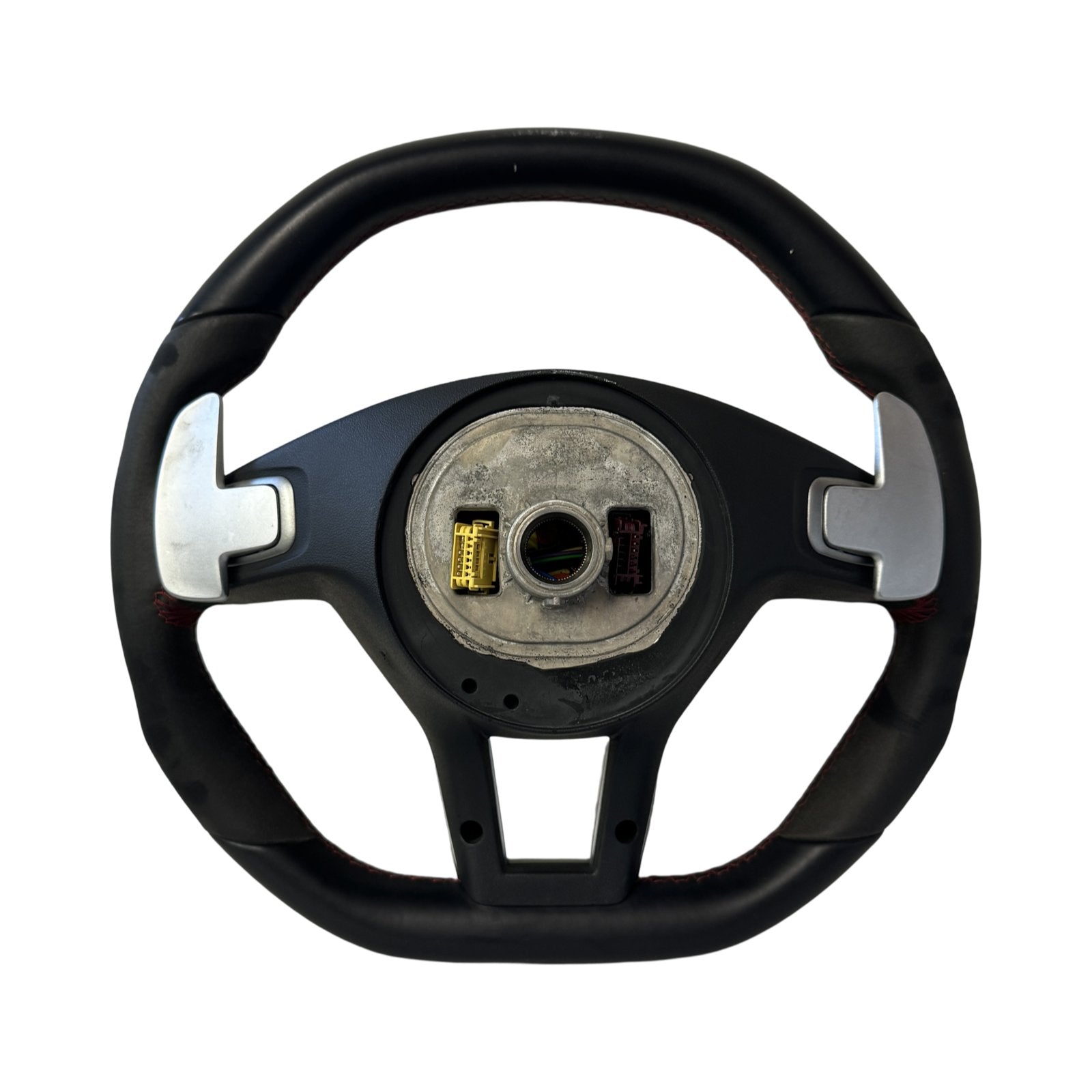 Mercedes A45 CLA45 GLA45 AMG W176 W117 X156 Steering Wheel And Airbag Alcantara Red Stitched - GERMAN PARTS