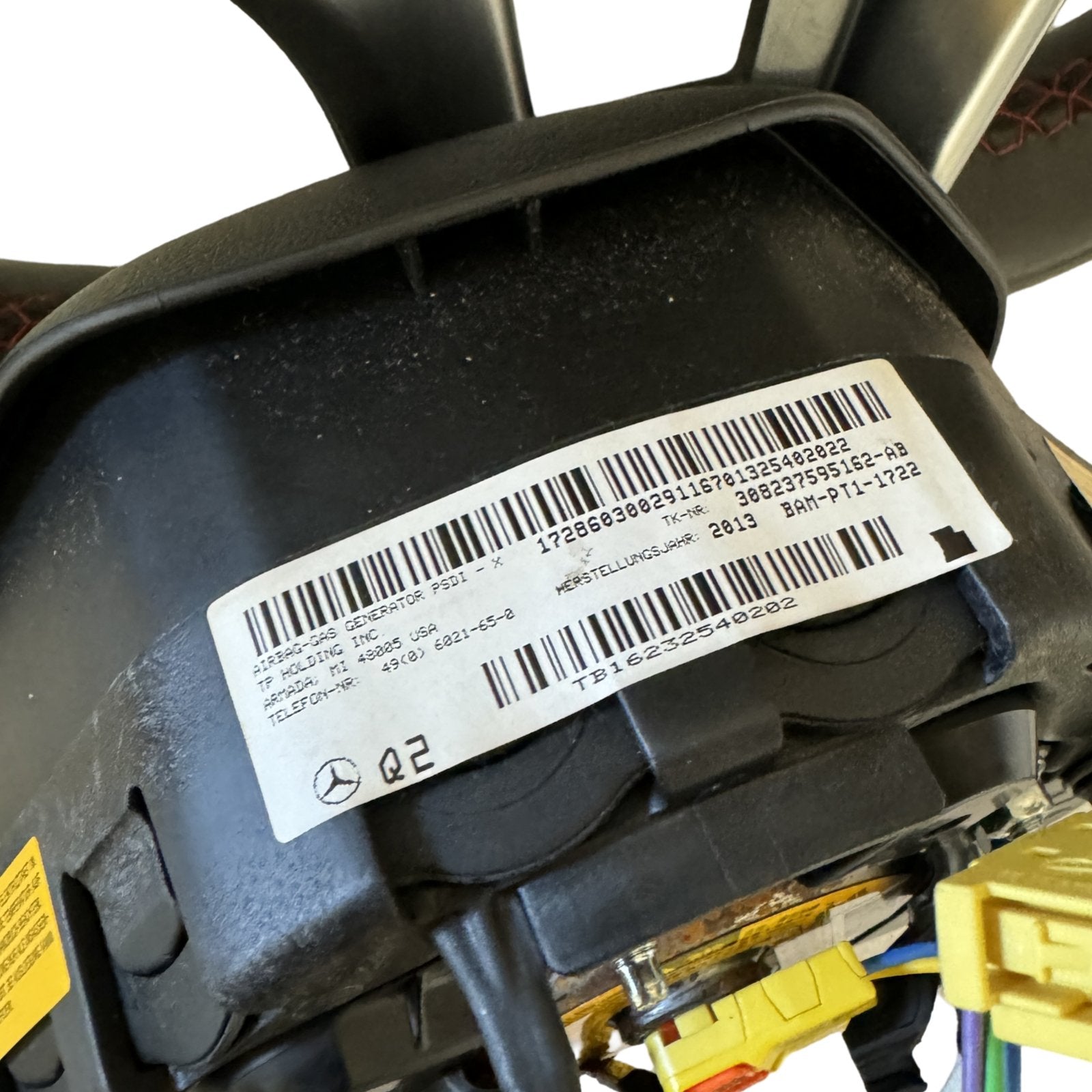 Mercedes A45 CLA45 GLA45 AMG W176 W117 X156 Steering Wheel And Airbag Alcantara Red Stitched - GERMAN PARTS