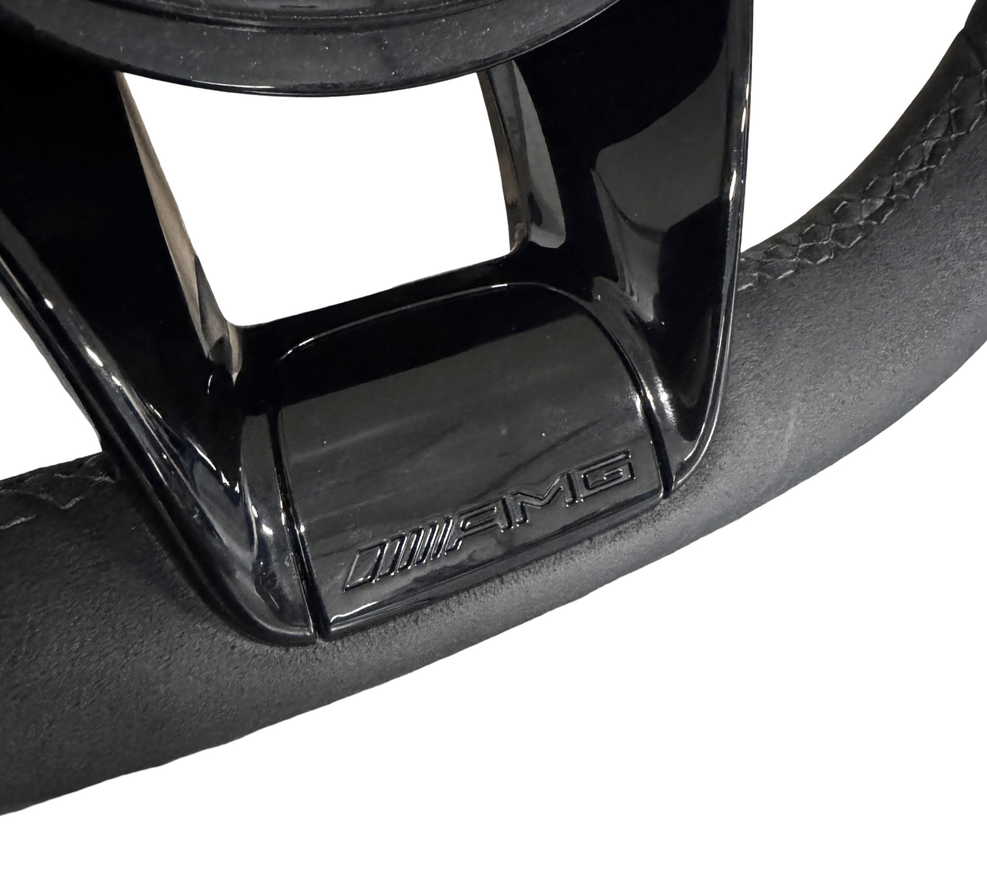 MERCEDES AMG GT C190 W190 AMG Multifunction Steering Wheel A1904607300 Full Alcantara (Black) - GERMAN PARTS