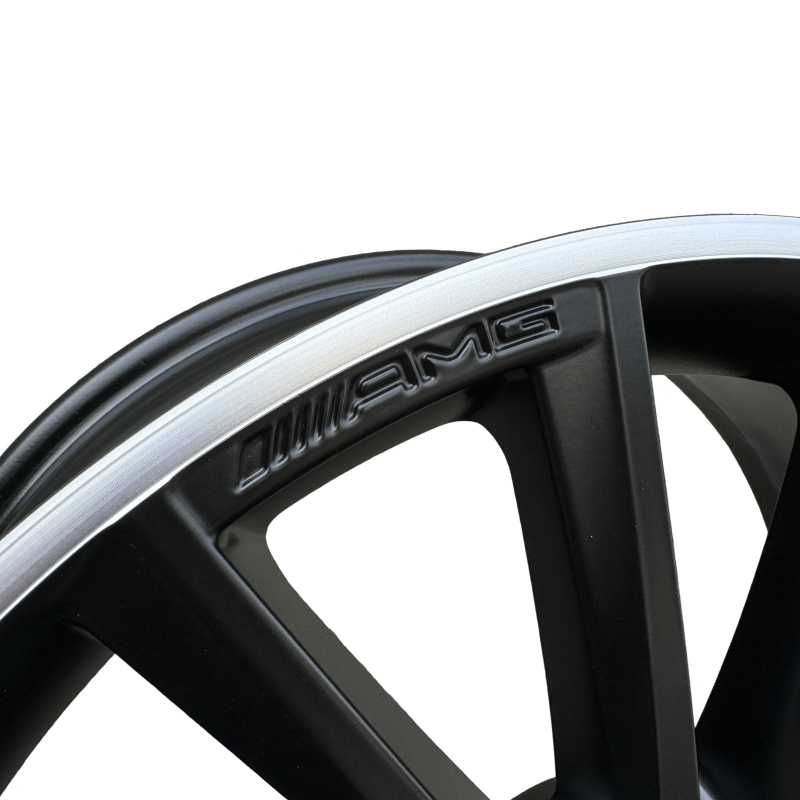 MERCEDES C43 FRONT ALLOY 7.5J ET33 A2054015400 MATTE BLACK DIAMOND FINISH - GERMAN PARTS