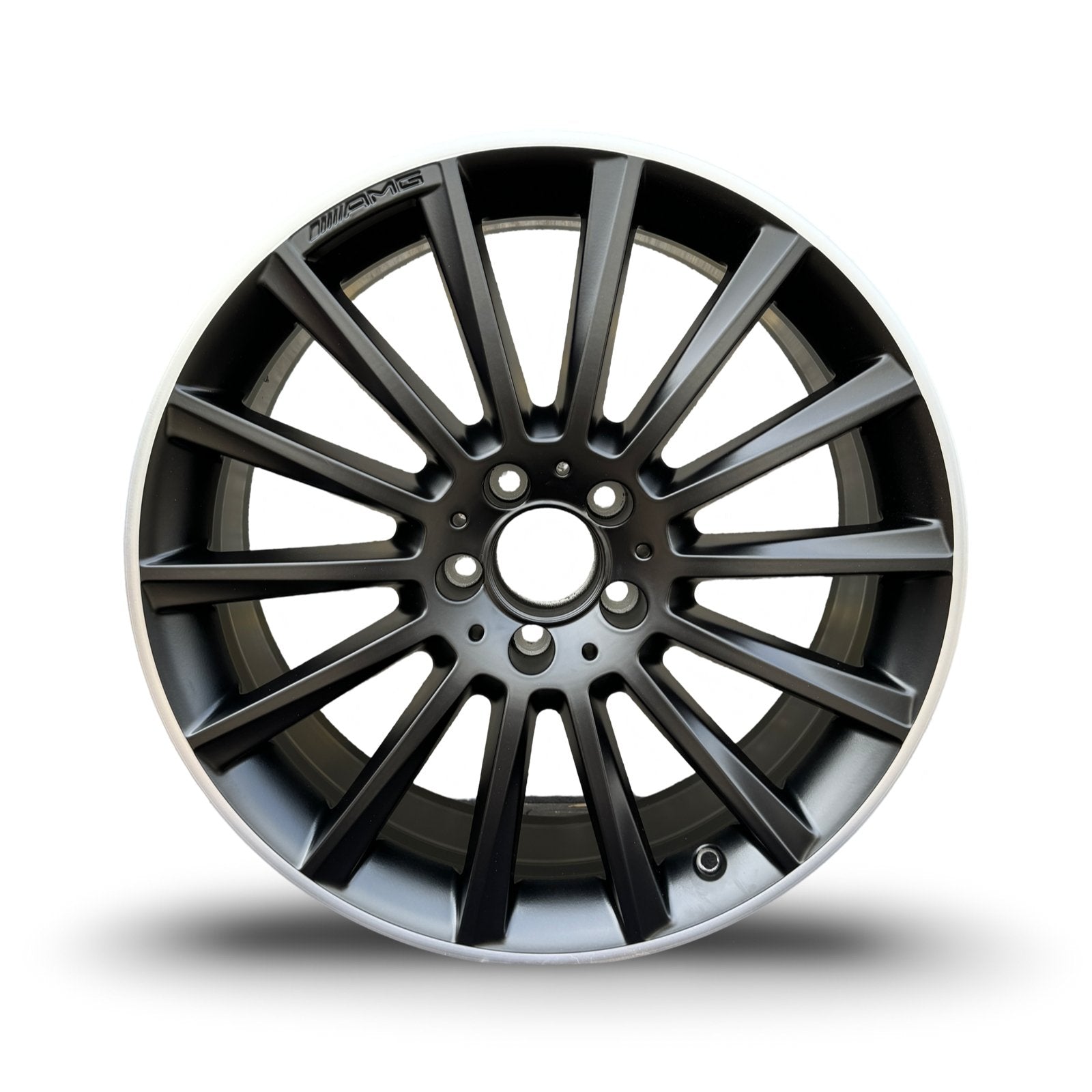 MERCEDES C43 FRONT ALLOY 7.5J ET33 A2054015400 MATTE BLACK DIAMOND FINISH - GERMAN PARTS