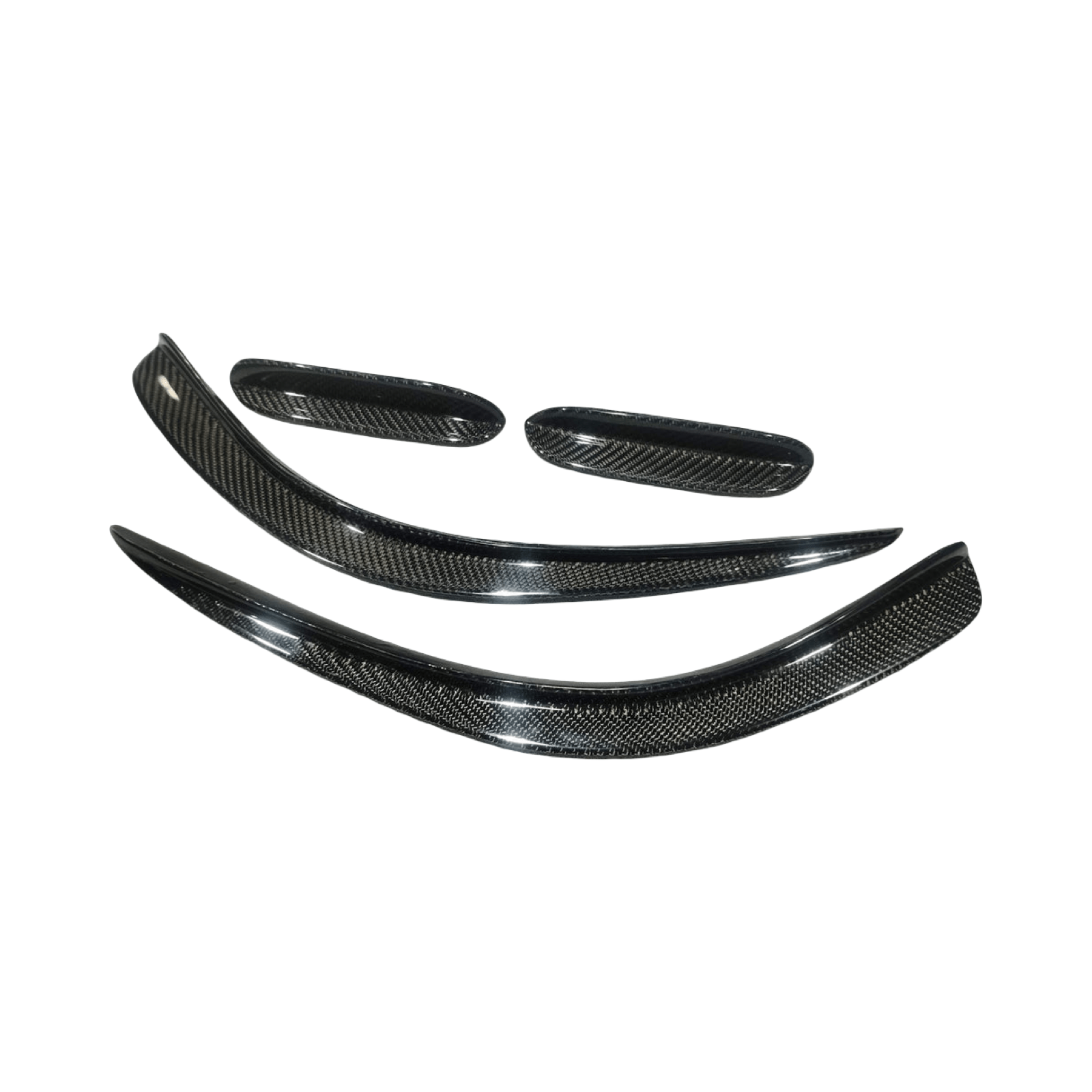 Mercedes C63 W204 Facelift Front bumper Canards (Carbon) - GERMAN PARTS
