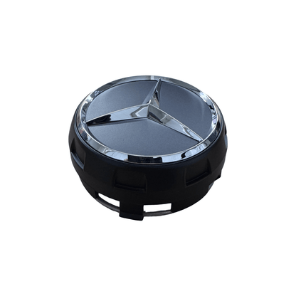 Genuine Mercedes-Benz AMG Satin Black Alloy Wheel Centre Caps X4 A0004000900 - GERMAN PARTS 