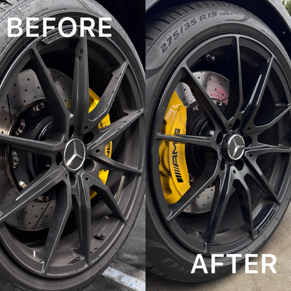 Genuine Mercedes-Benz AMG Satin Black Alloy Wheel Centre Caps X4 A0004000900 - GERMAN PARTS 