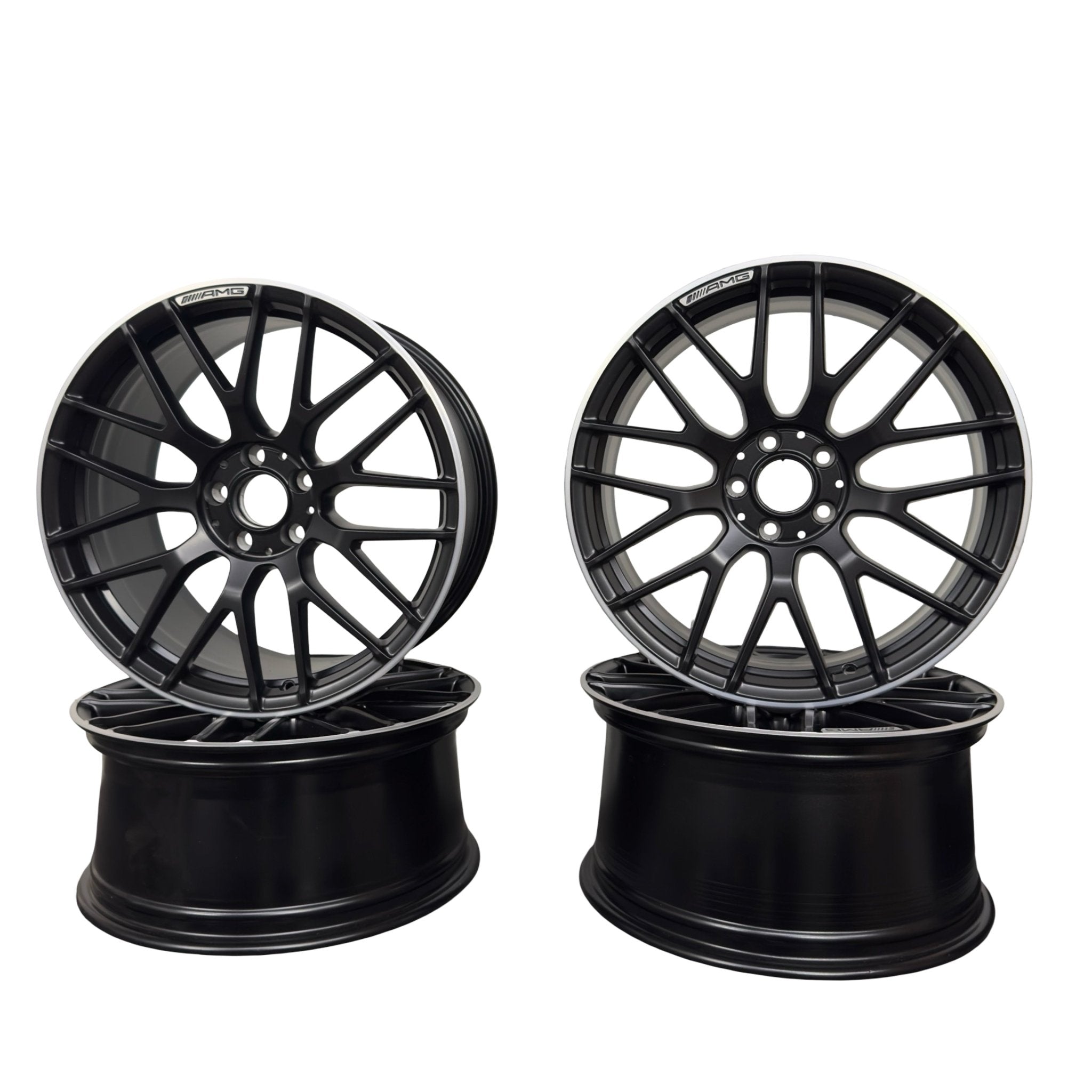 Genuine Mercedes C63 / C63S AMG W205 Multi Spoke 19 Inch Alloys Set of 4 A2054011800 A2054011700 - GERMAN PARTS 