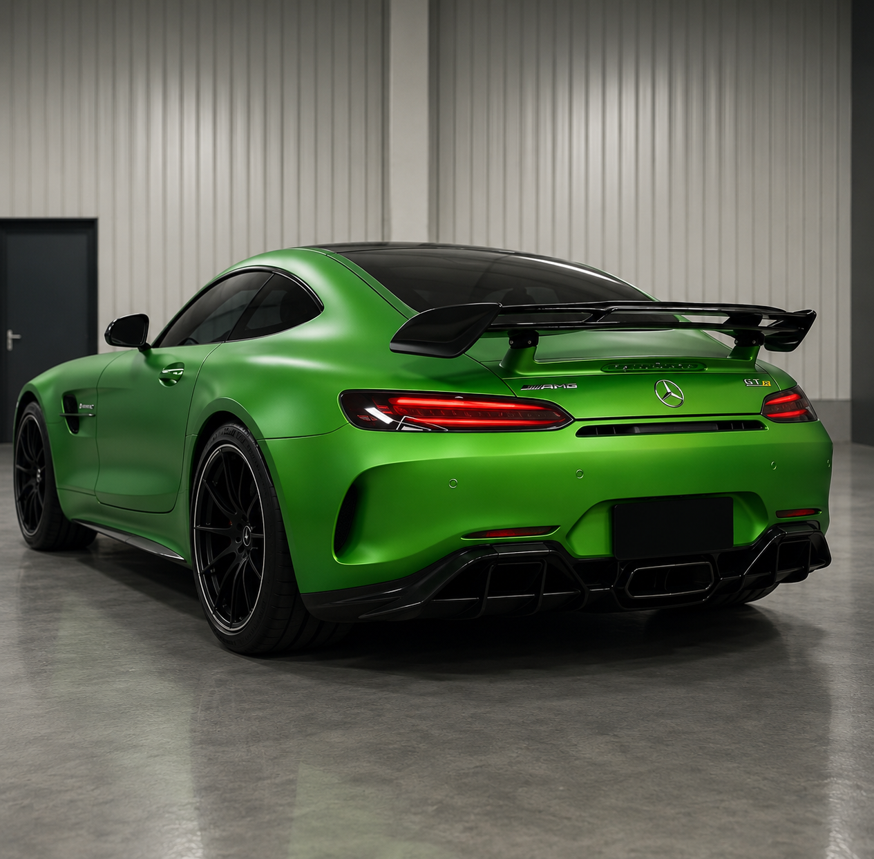 Mercedes AMG GTR R190 C190 Coupe Static Carbon Dual Layered Rear Wing