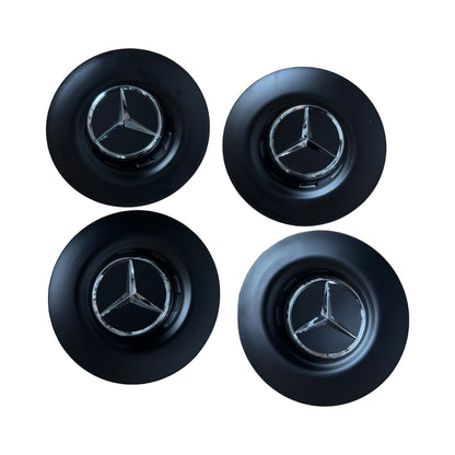 Mercedes AMG Wheel Centre Caps A0004001100 Matte Black