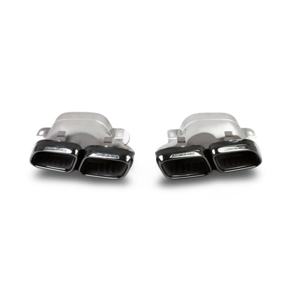 Mercedes AMG GT R190 C190 Quad AMG Pair Left and Right Exhaust Tip (BLACK)