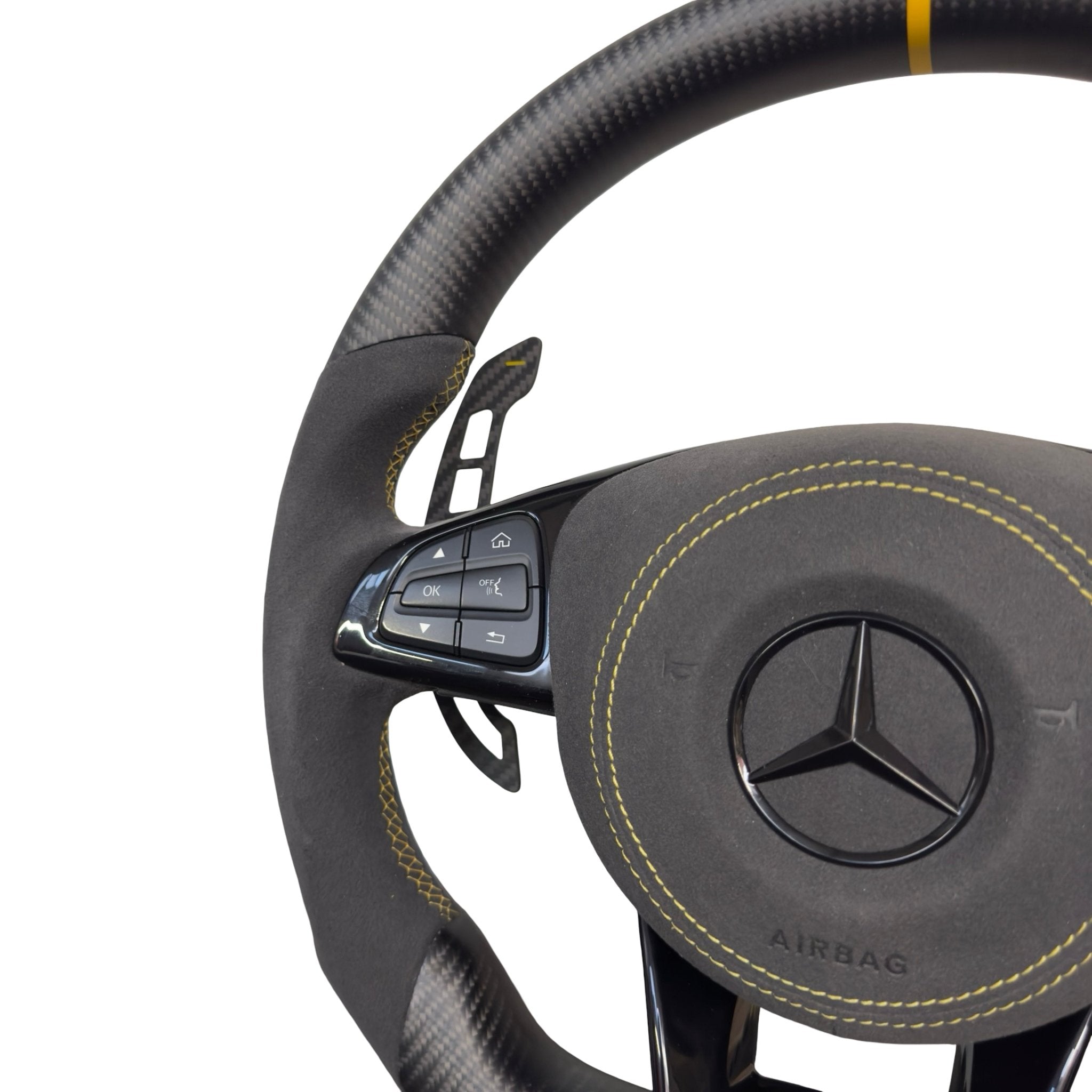 MERCEDES AMG GT C190 W190 AMG Custom Multifunction Steering Wheel - GERMAN PARTS 