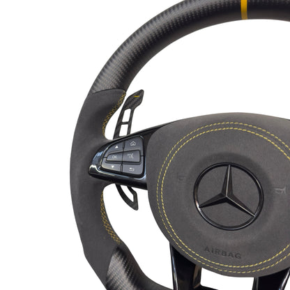 MERCEDES AMG GT C190 W190 AMG Custom Multifunction Steering Wheel - GERMAN PARTS 