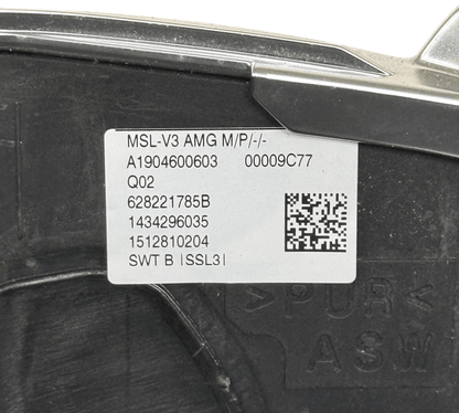 MERCEDES AMG GT C190 W190 AMG Multifunction Steering Wheel A1904600603 Full Alcantara (Silver) - GERMAN PARTS 