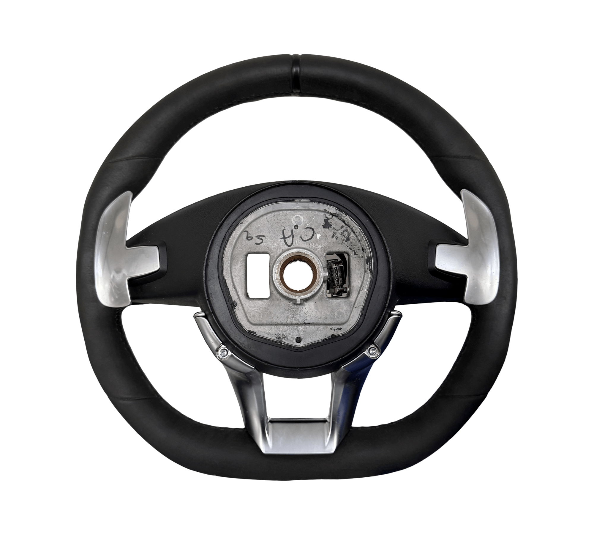 MERCEDES AMG GT C190 W190 AMG Multifunction Steering Wheel A1904600603 Full Alcantara (Silver) - GERMAN PARTS 
