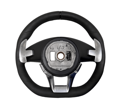 MERCEDES AMG GT C190 W190 AMG Multifunction Steering Wheel A1904600603 Full Alcantara (Silver) - GERMAN PARTS 