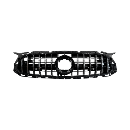 MERCEDES AMG GT R190 C190 PANAMERICANA GRILLE GLOSS BLACK 2017 + - GERMAN PARTS 