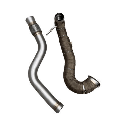 Mercedes A45 3.5” Decat Downpipe + Mid Pipe CLA45 GLA45 AMG - GERMAN PARTS 