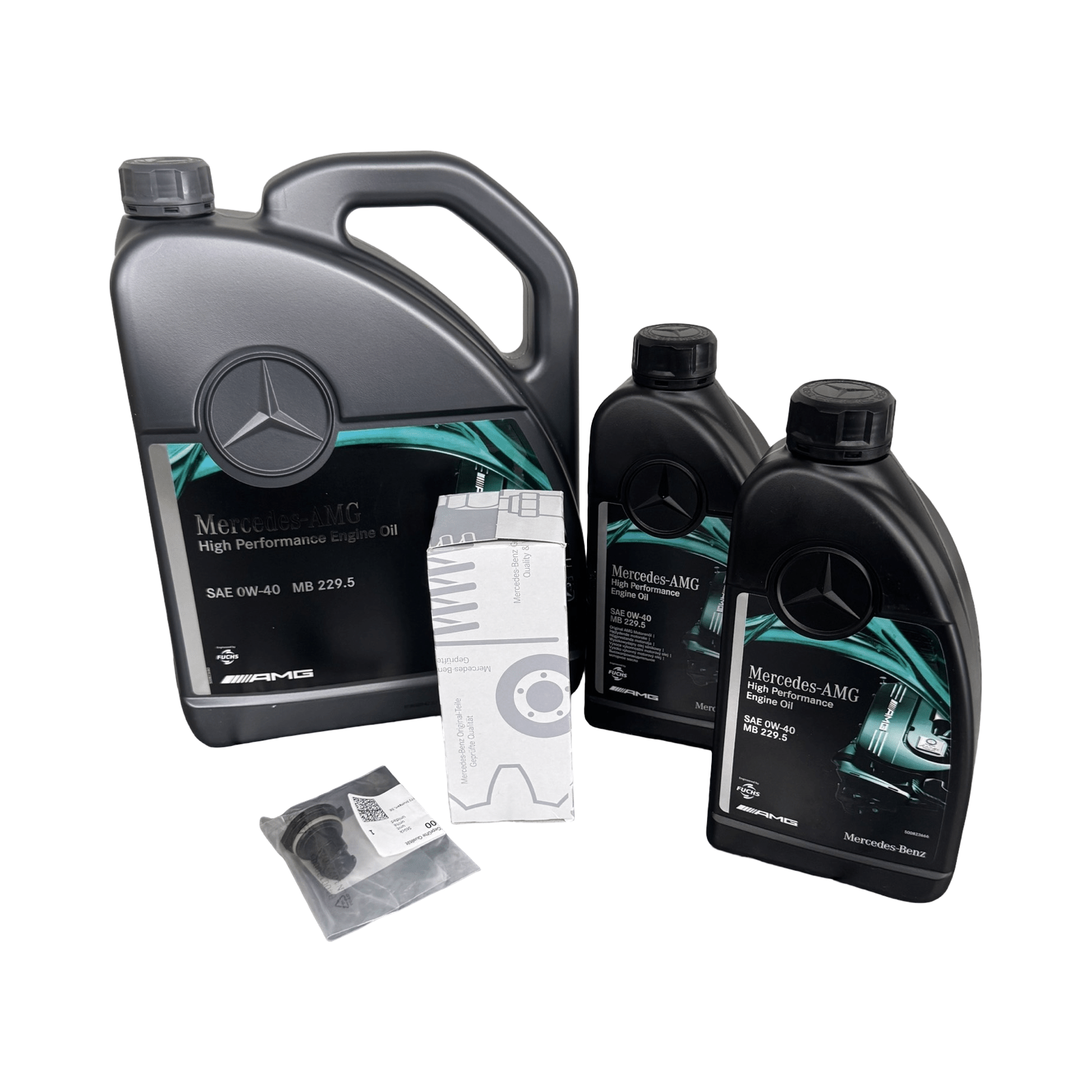 Mercedes AMG GT C190 Engine Oil service kit Petrol M178 engine - oil + Sump Plug + 7 Litre Oil 0w40 AMG - GERMAN PARTS 