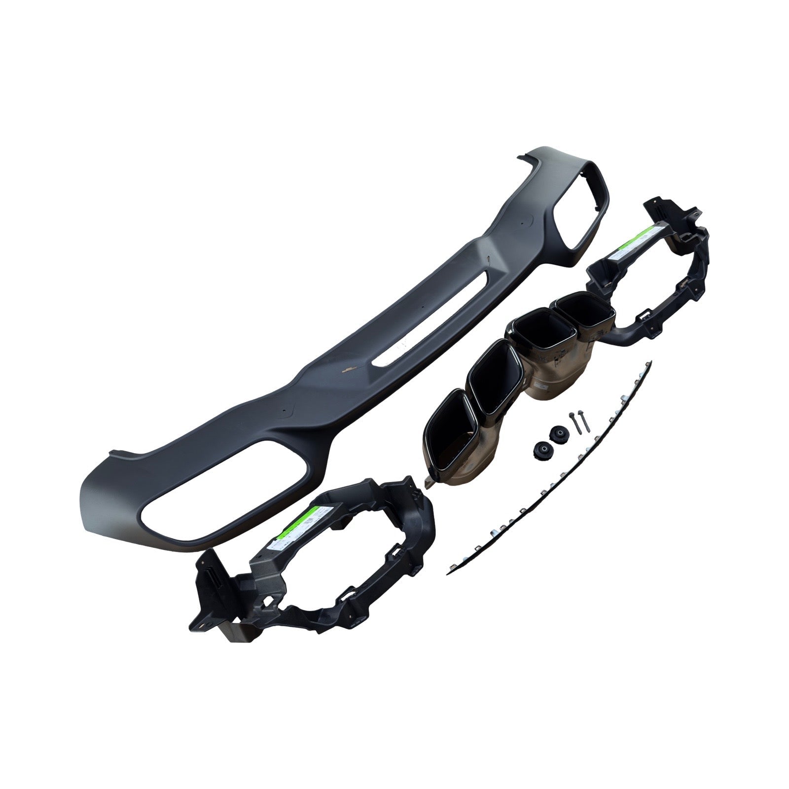 Mercedes AMG GT C190 Facelift Quad Exhaust Rear Bumper Diffuser Conversion Kit 2015 - 2022 - GERMAN PARTS 