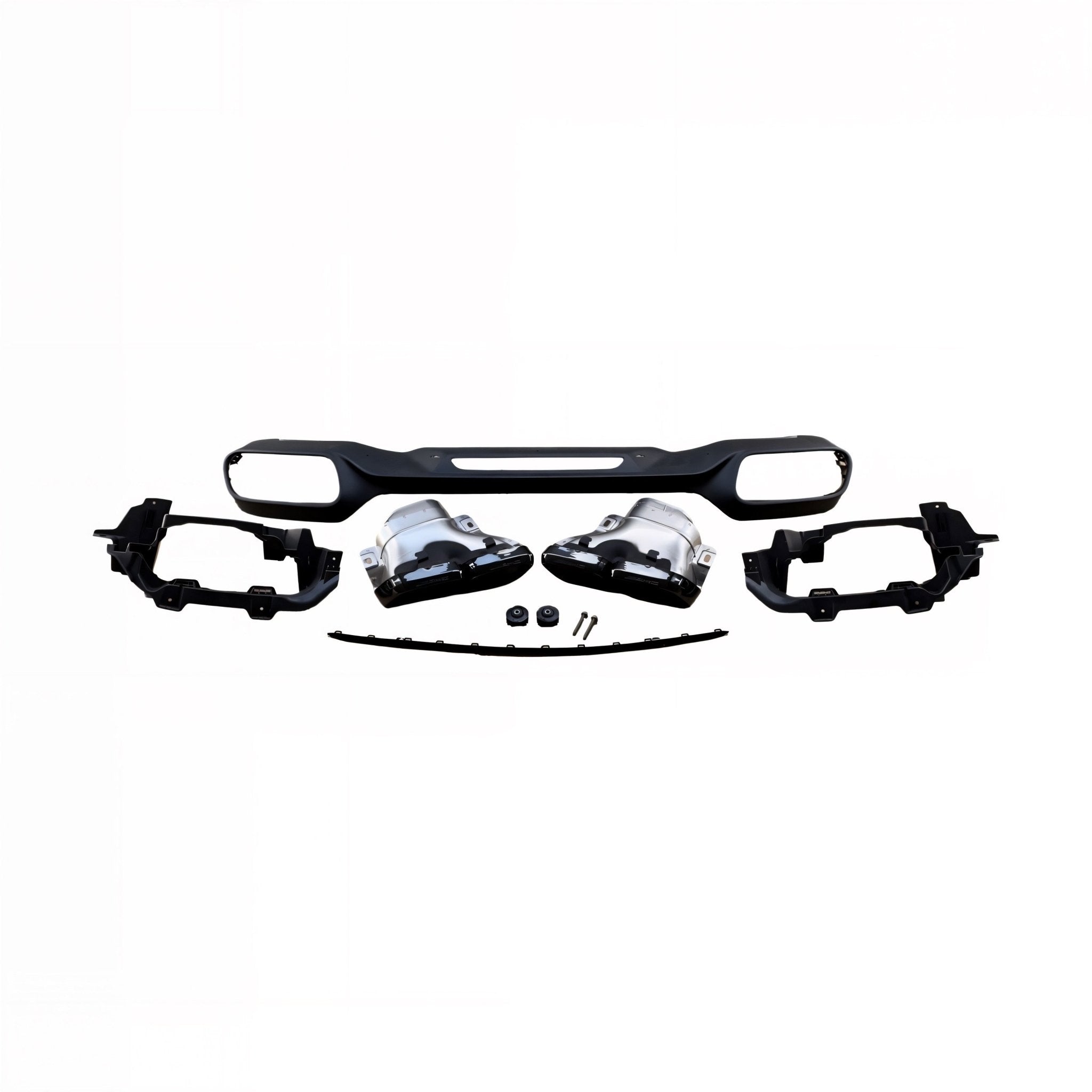 Mercedes AMG GT C190 Facelift Quad Exhaust Rear Bumper Diffuser Conversion Kit 2015 - 2022 - GERMAN PARTS 