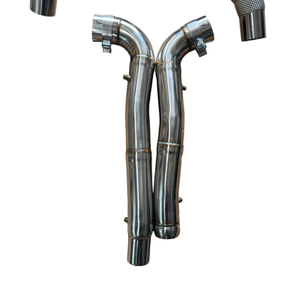 Mercedes AMG GT C190 M178 Heat Shielded 200 Cell Hi-flow Sport Cat Downpipes 2019 - 2022 (OPF VERSION) - GERMAN PARTS 