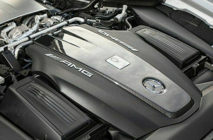 Mercedes AMG GT R190 C190 Carbon Fibre Engine Cover Insert 2015 - 2022 A1905200122 - GERMAN PARTS 