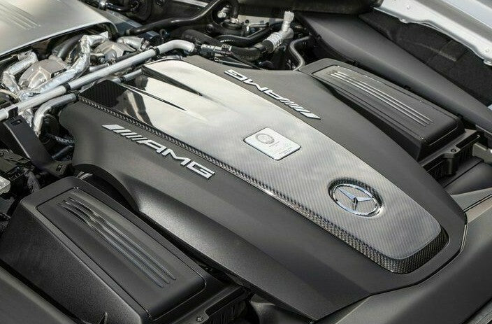 Mercedes AMG GT R190 C190 Carbon Fibre Engine Cover Insert 2015 - 2022 A1905200122 - GERMAN PARTS 
