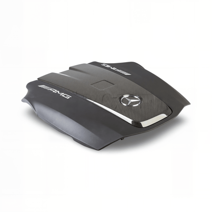 Mercedes AMG GT R190 C190 Carbon Fibre Engine Cover Insert 2015 - 2022 A1905200122 - GERMAN PARTS 