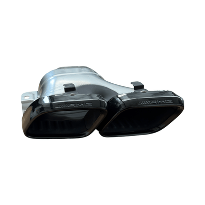 Mercedes AMG GT W190 X190 Quad AMG Left Side Exhaust Tip (BLACK) - GERMAN PARTS 