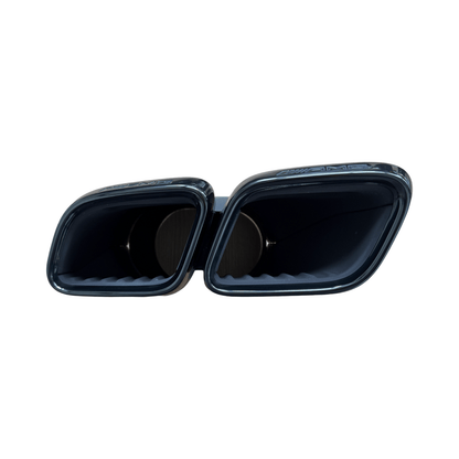 Mercedes AMG GT W190 X190 Quad AMG Left Side Exhaust Tip (BLACK) - GERMAN PARTS 