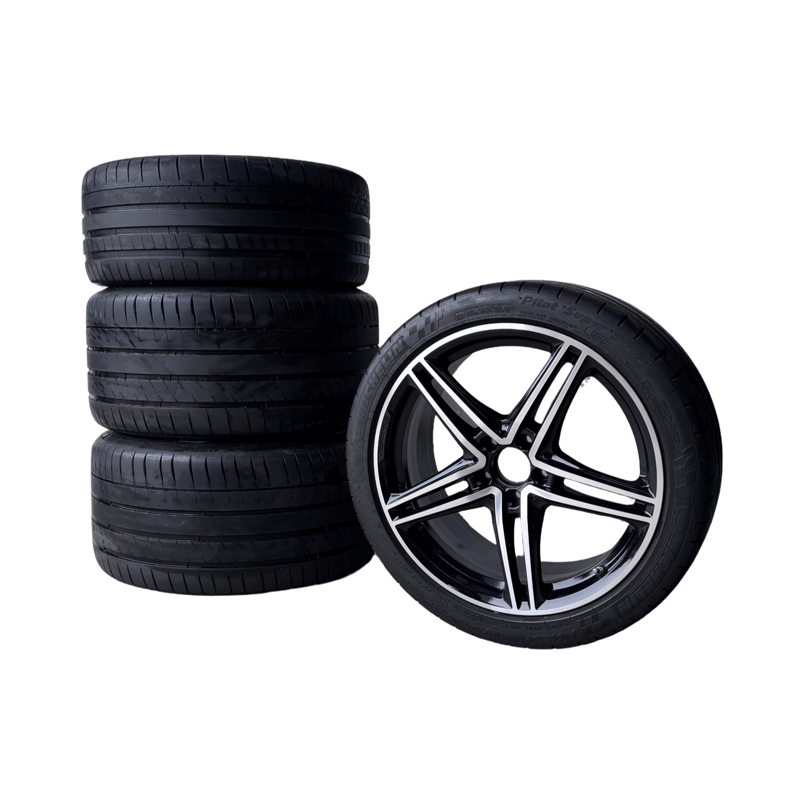 Mercedes AMG GTC / GTR C190 Multi Spoke 19 / 20 Inch Alloys Set of 4 A1904011900 A1904011800 - GERMAN PARTS 