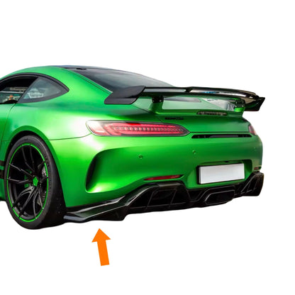 Mercedes AMG GTR C190 R190 Carbon Fiber Rear Bumper Gurney Flap Splitter Extension - GERMAN PARTS 