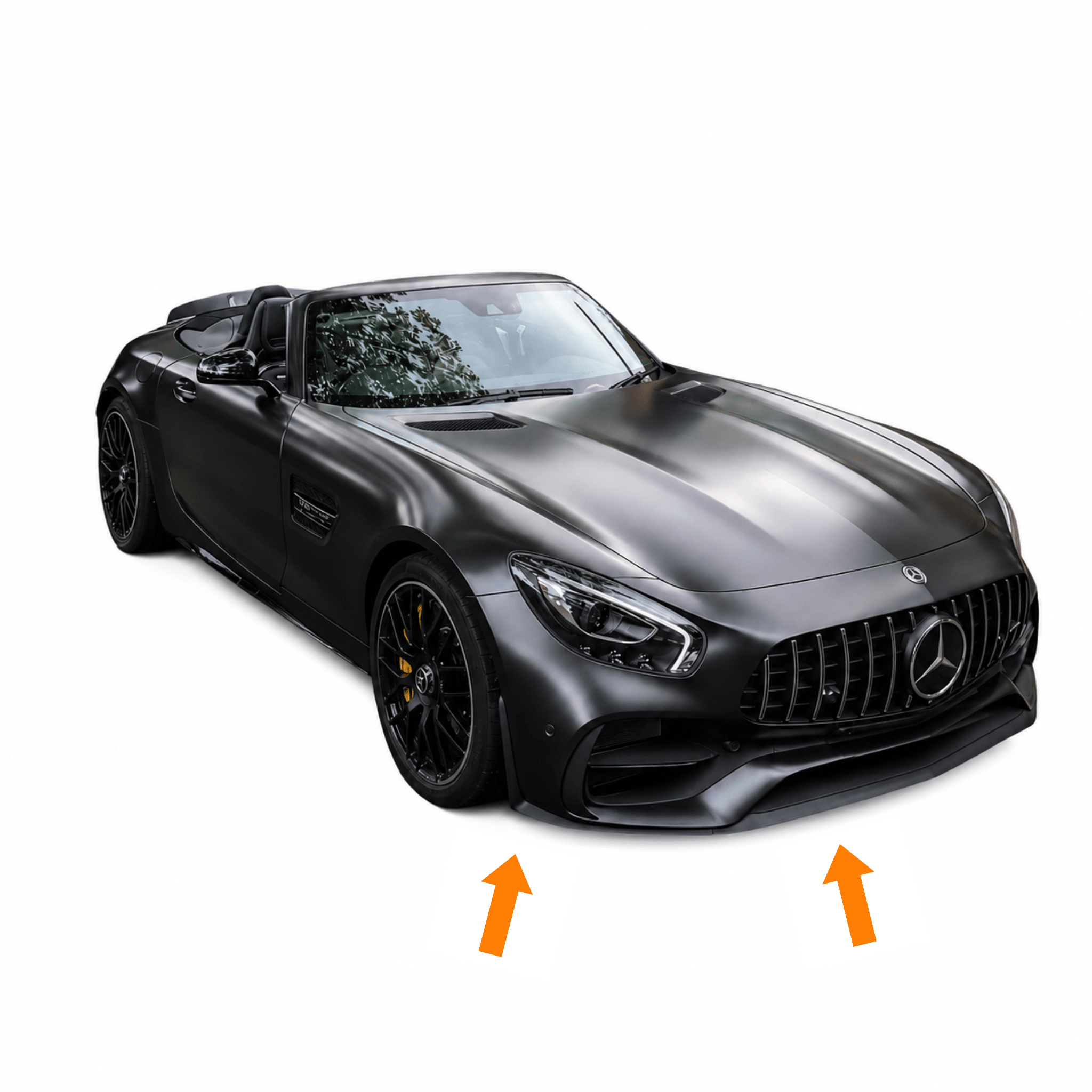 Mercedes AMG GTS GTC C190 50 Years Edition Front Spoiler Lip Aerodynamics Package Version 1 - GERMAN PARTS 