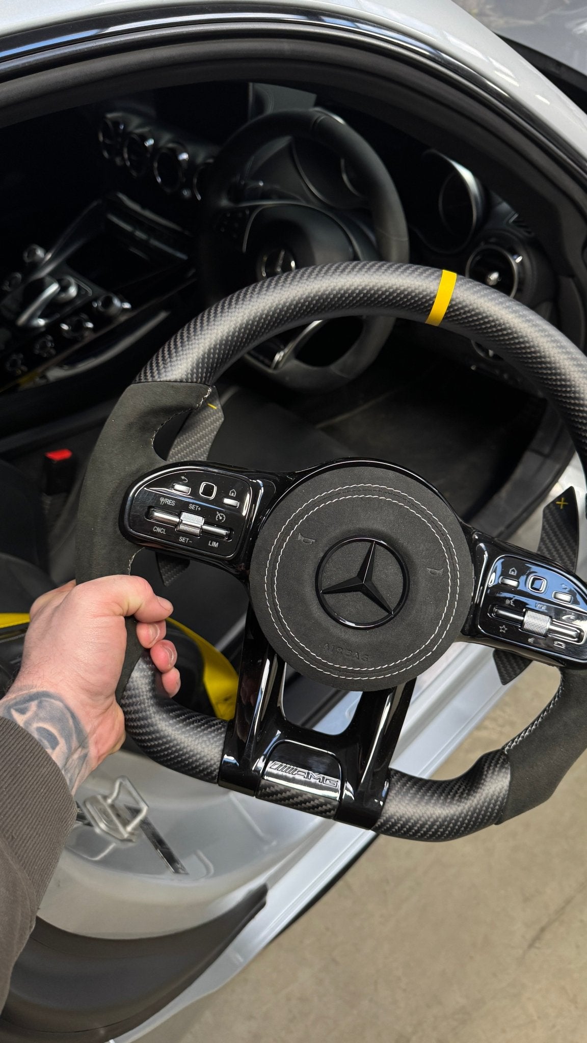 Mercedes AMG Steering Wheel Paddle shifters 2015 - 2022 (CARBON) A0005453868 A0005453768 - GERMAN PARTS 