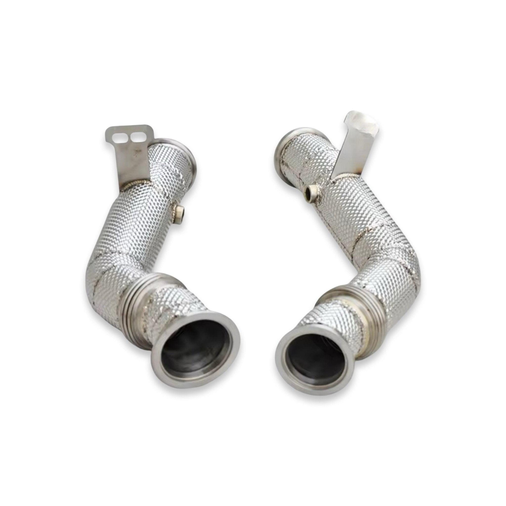 Mercedes C43 W205 M276 Heat Shielded Catless Downpipes 2014 - 2021 RHD - GERMAN PARTS 
