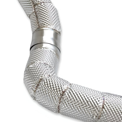 Mercedes C63/C63S W205 M177 Heat Shielded Catless Downpipes 2014 - 2022 - GERMAN PARTS 