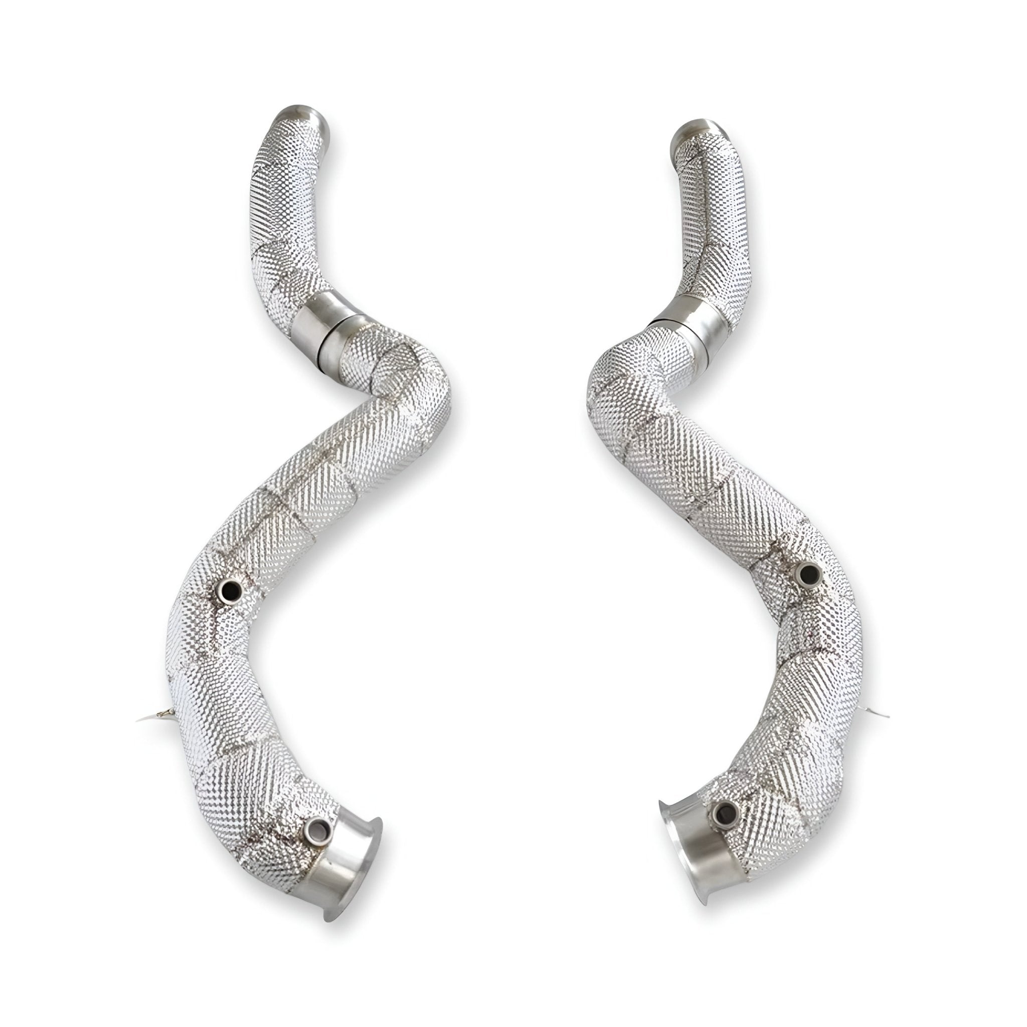Mercedes C63/C63S W205 M177 Heat Shielded Catless Downpipes 2014 - 2022 - GERMAN PARTS 