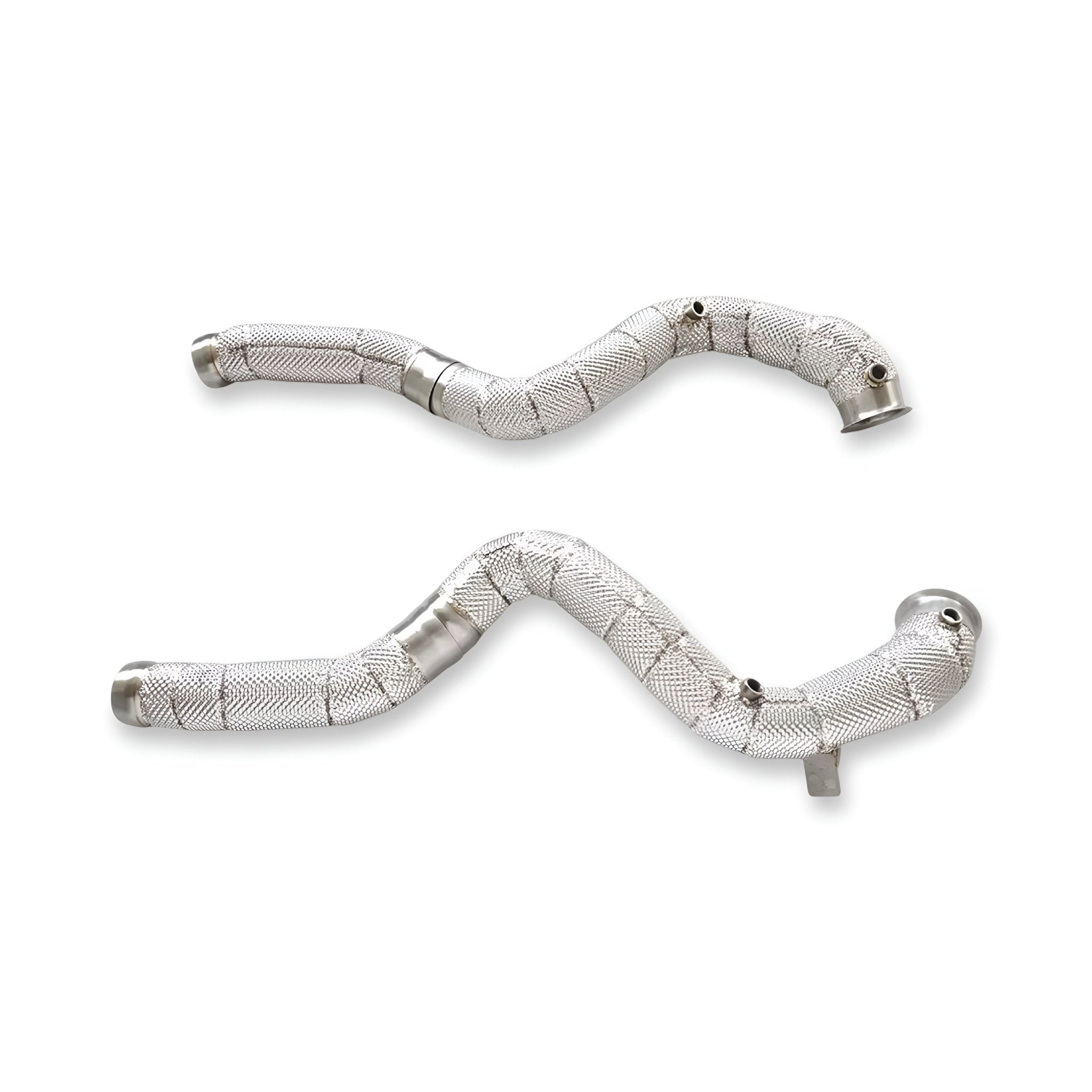 Mercedes C63/C63S W205 M177 Heat Shielded Catless Downpipes 2014 - 2022 - GERMAN PARTS 
