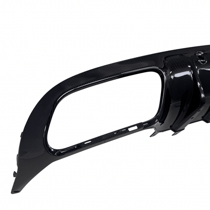 Mercedes C63 / C63s W205 Facelift Carbon Fibre Rear Bumper Diffuser OEM A2058857203 - GERMAN PARTS 