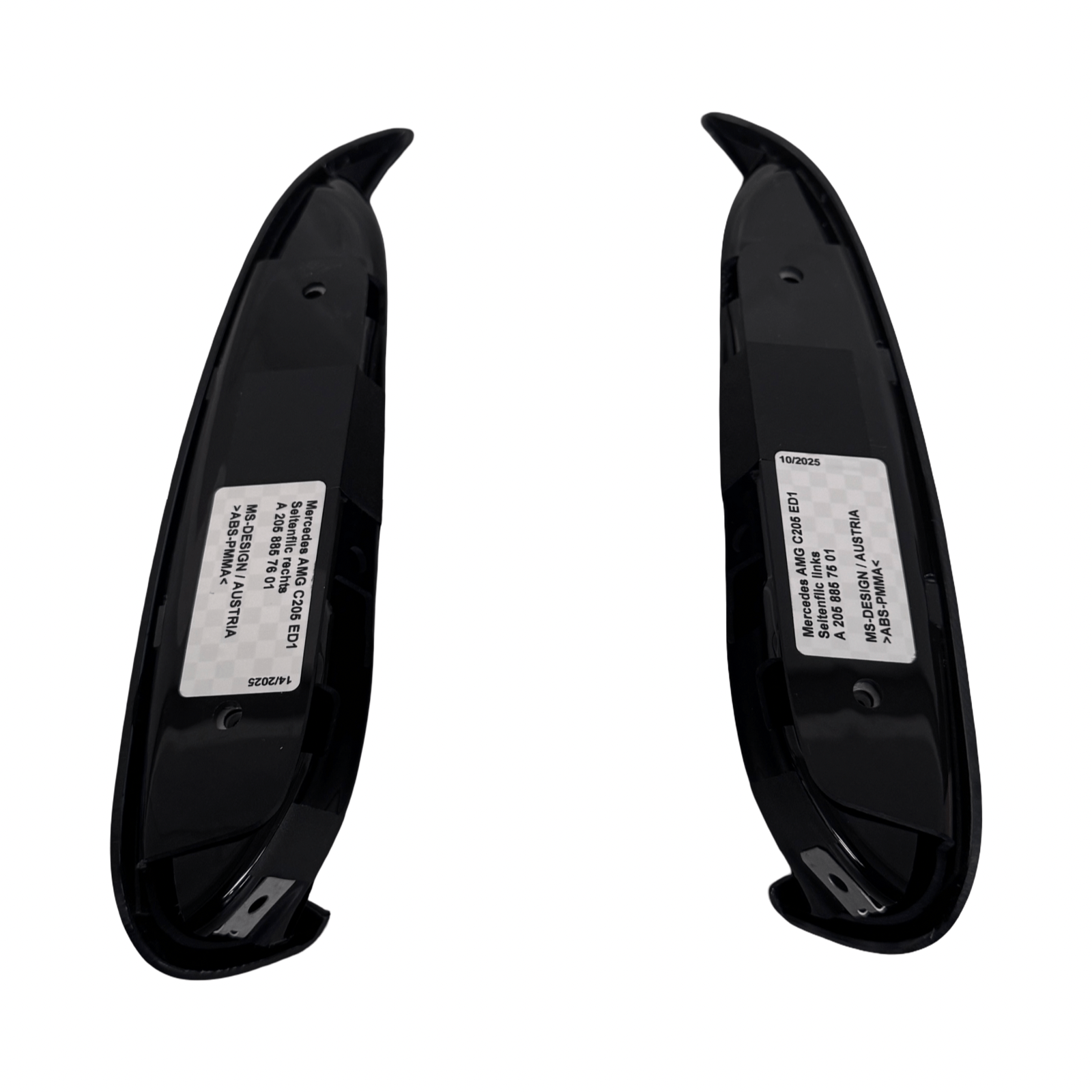 Mercedes C63 / C63s W205 Rear Bumper Flicks / Flaps A2058857501 / A2058857601 - GERMAN PARTS 