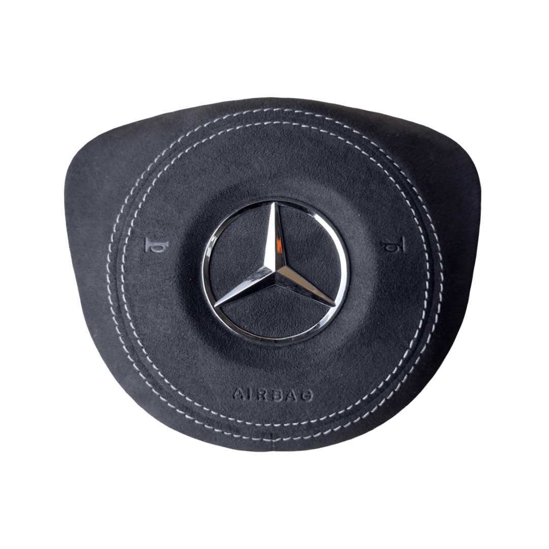Mercedes Steering Wheel Airbag full Alcantara 2015 - 2018 (Custom Airbag) A0008601702 - GERMAN PARTS 