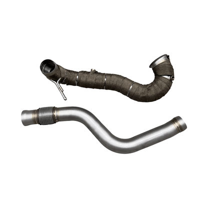 3.5-inch decat downpipe and mid pipe for Mercedes A45 AMG & CLA45 AMG.