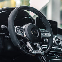 MERCEDES AMG CARBON FIBRE FULLY CUSTOMISABLE STEERING WHEEL 2019 - 2022 MODELS - GERMAN PARTS 